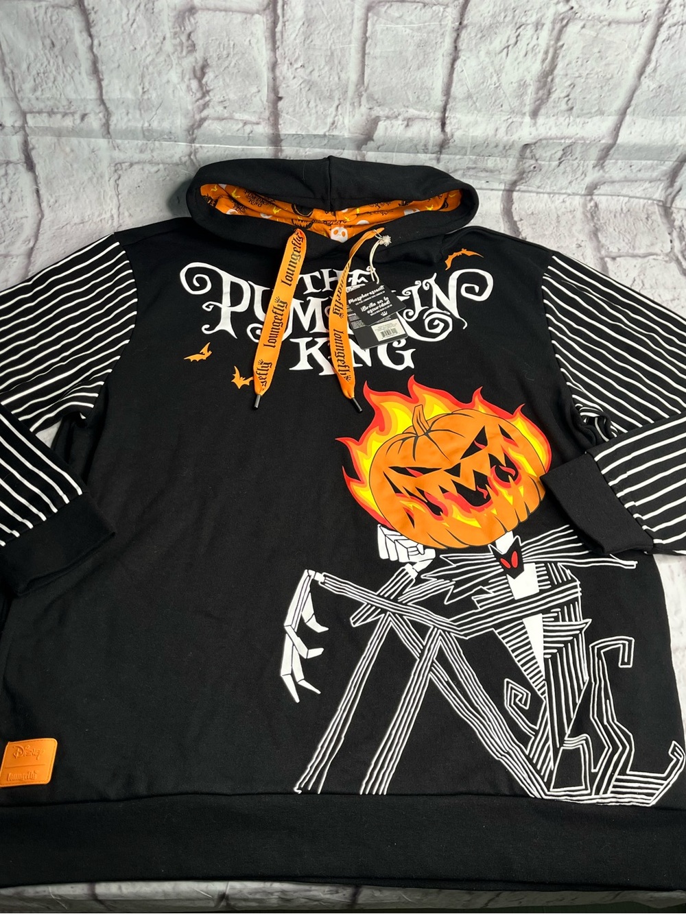 Loungefly X Nightmare Before Christmas Pumpkin King Unisex Hoodie L NEW